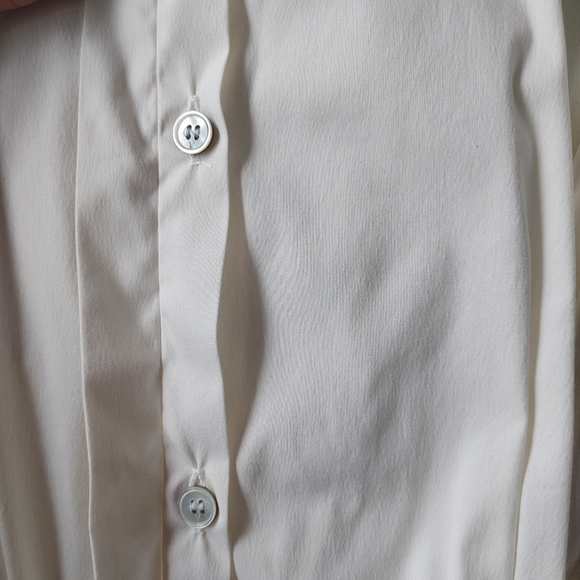 VALENTINO White Flared Long Sleeve Dress Shirt - Picture 9 of 12
